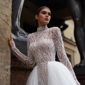 Shimmering Splendor: Unveiling Luxurious Beaded Bridal Dresses for 2024