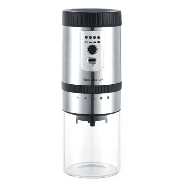 "Grind Perfect Versatility: The USB Rechargeable Stainless Steel Coffee Grinder for All Your Grinding Needs"